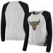 Chicago Bulls Fanatics Branded Women's Prestige Camo Raglan Crew Neck Sweatshirt - Gray