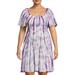 Romantic Gypsy Women's Plus Size Tie-Dye Smocked Flare Dress