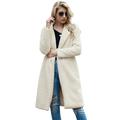 Women's Casual Style Coat Winter Warm Long Sleeve Lapel Midi Coat Jacket for Travelling Party Shopping Vacation