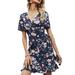 UKAP Floral Print Dress for Women Flowy Homecoming Cocktail Dress Summer Casual Beach Sundress