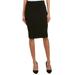 Nicole Miller Artelier BLACK Smocked Knit Pencil Skirt, US Petite