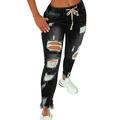 Jeans Juniors Destroyed Ripped Distressed Jeans Skinny Denim Pants Jeans for Women