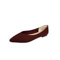 LUXUR Women's Pointed Toe Ballet Flats Casual Soft Slip On Classic Shoes