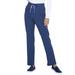 Heartsoul Break On Through Scrubs Pant for Women Mid Rise Tapered Leg Drawstring HS098P, XL Petite, Navy