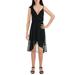 MAX + ASH Womens Ruffled Cocktail Wrap Dress