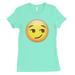 Emoji-Smirking Womens Mint Flirty Best Charming Fun T-Shirt Gift