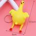 lzndeal Decompression Chickens Toy Squeezing Laying Egg Keychain Keyrings Stress Relieve Toys