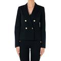 Michael Michael Kors Women's Double-Breasted Twill Blazer Jacket, New Navy (0)