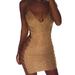 Pudcoco Women Sleeveless Bandage Bodycon Evening Party Cocktail Club Mini Dress