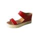 Avamo Summer Women Ladies Wedge Platform Sandals Beach Slides Sliders Slippers Shoes