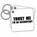 3dRose Trust me Im an Accountant - fun accounting humor - funny job work gift - Key Chains, 2.25 by 2.25-inch, set of 2