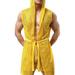 MAWCLOS Mens Summer Bathrobe Mesh Lightweight Nightgowns Sleepwear Spa Robe