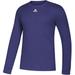 adidas Men's Amplifier Long Sleeve Logo T-Shirt EK02, Collegiate Purple/White, Large