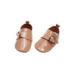 SSPalu Baby Girl Moccasins Newborn Hard Sole Non-Slip Shoes With Buckle Strap