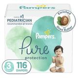 Pampers Pure Protection Natural Diapers, Size 3, 116 ct