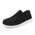 Bruno Marc Men's Comfort Canvas Slip on Casual Loafer Shoes Moccasin Walking Shoes SUNVENT-01 BLACK Size 6.5