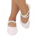 MELLCO Women's Professional Stretch Canvas Split Sole Ballet Shoe, Girls Ballet Practice Shoes, Yoga Shoes for Dancing (White, 37)