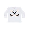 Inktastic Hockey Sports Funny Skull Toddler Long Sleeve T-Shirt Unisex