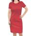 Touched by Nature Womens Organic Cotton Dress, Red Stripe, Small