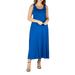 24seven Comfort Apparel Plus Size Simple A Line Tank Maxi Dress