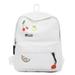 Winnereco Fruit Print Travel Backpacks Women School Bags Canvas Knapsack (White)