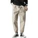 Avamo Mens Casual Baggy Harem Pants Hip Hop Dance Sports Tapered Trousers Junior Comfy Plain Drawstring Baggy Jogger Cotton Pants Plus Size