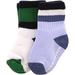 Janie And Jack Blue / Green Striped Athletic Sock 2 Pack Jacket - 6-12 Months