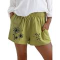 Women Summer Beach Shorts Pajamas Juniors High Waist Shorts Floral Printed Shorts
