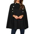 ZANZEA Women Split Side Cape Coat Loose Jacket Coat Cloak Jumper