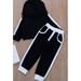 Puloru Toddler Baby Fall Clothes, Casual Long Sleeve Color Block Hoodie and Pants 2Pcs Outfits Set