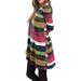 Women's Long Sleeve Scoop Neck Button Side Sweater Tunic Dress