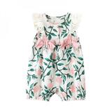 Cutelove Infant Rompers Baby Girls Clothes Floral Print Flare Sleeve Rompers Kids Jumpsuit Newborn Clothes