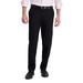 Men's Haggar Iron Free Premium Khaki Straight-Fit Flat Front Perfect Fit Waistband Casual Pant Black