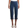 The Pioneer Woman Pull-On Lace Hem Capri Jeans, Womens