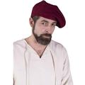 Men's Wool Beret in Red, size: Medium by Medieval Collectibles