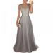 Wuffmeow Sring Evening Party Hollow Out Beach Dress Boho Sleeveless Maxi Dress Party dresses Chiffon Sleeveless Sequin Dress