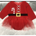 Puloru Christmas Baby Romper, Girls Floral Print Round Neck Long Sleeve Bodysuit Playsuits for Spring Fall, Red