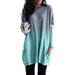 Plus Size Casual Long Sleeve Tunic Blouse Tops For Women Autumn Long Pullover Jumper Pocket Sweatshirt Tee Tops Ladies Kaftan Tunic Long Tops Shirt Size S-5XL