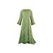 Floriana Women's Tricia Floral Embroidered Dress - Long Bell Sleeve Gown