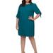 Kiyonna Manhattan Shift Dress Green