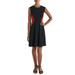 Tommy Hilfiger Womens Colorblock Sleeveless Scuba Dress