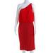 Lauren Ralph Lauren Womens Sleeveless One Shoulder Dress Red Size 12