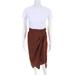 Ronny Kobo Womens High Rise Midi A Line Skirt Red Size Small