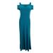 Nightway Women's Petite Cold-Shoulder Keyhole Gown (14P, Oasis)