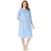 Only Necessities Women's Plus Size Short Sleeve Waffle Thermal Knit Robe