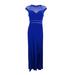 Nightway Women's Illusion Cap-Sleeves Jersey Gown (6, Cobalt)