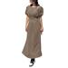 ZANZEA Women Office Long Shirt Dress Short Sleeve Split Hem O Neck Maxi Sundress