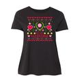 Inktastic Be My Valentine Ugly Sweater Style with Flowers and Hearts Adult Women's Plus Size T-Shirt Female