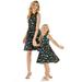 Matching Hawaiian Luau Mother Daughter Vintage Fit and Flare Dresses in Tropical Patterns
