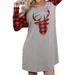 BeQeuewll Women Long Sleeve Christmas Sweatshirts Dress Casual Long Sweatshirts